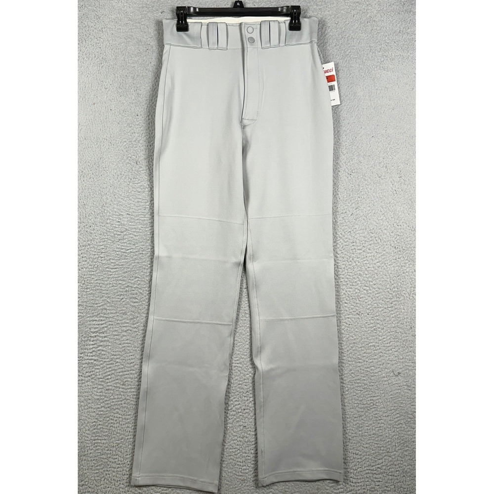 NEW Marucci Baseball Pants Mens Small Grey Performance Athletic Tapered Stretch
